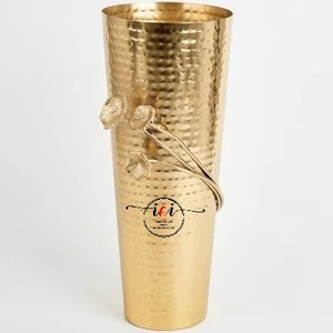 แจกันดอกไม้ตอกพื้นชุบทองพร้อมแผ่นโลหะสำหรับตกแต่งบ้านและงานแต่งงานคริสต์มาส - Product Image 4