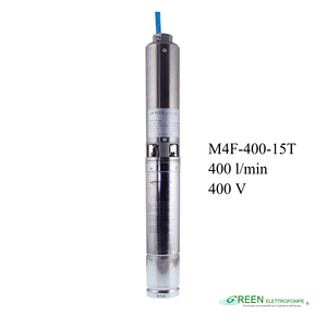 Pompe à eau submersible électrique de haute qualité italienne M4F-400-15T pour l'irrigation agricole, les puits profonds et les forages, haute pression - Product Image 1