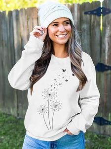 Sudadera sencilla de manga larga para mujer, material grueso y suave, perfecta para la comodidad durante todo el día - Product Image 2