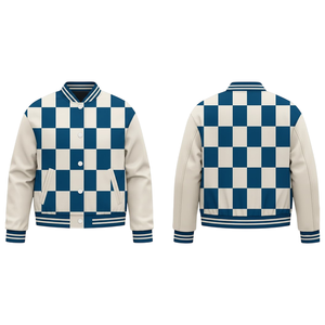 Veste universitaire unisexe de qualité supérieure, manches en cuir véritable, corps en laine, design réversible, fermeture à boutons sur le devant, veste d'hiver - Product Image 2