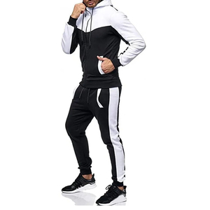Classic men tracksuit apparel with full zip up jacket and pants for workout training running exercise sports fitness outdoor OEM - Product Image 2