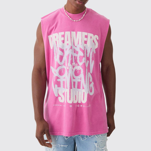 Service OEM sur mesure hommes débardeurs décontracté sans manches débardeurs conception de logo personnalisé grande taille vente imprimée - Product Image 1