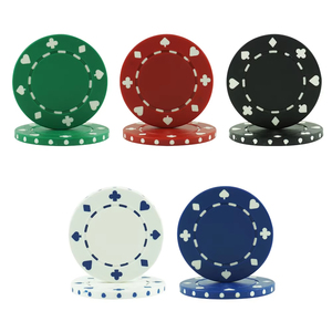 La couleur multi faite sur commande de jetons de poker du plastique 12g de QY pp 200 300pcs 500pcs par jeu réglé de casino - Product Image 2