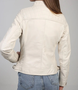 Women's Winter <b>Coat</b> <b>with</b> Sheep <b>Fur</b> Cotton Knitted Pure <b>Leather</b> Fabric New Fashion Genuine <b>Leather</b> Jacket - Product Image 3