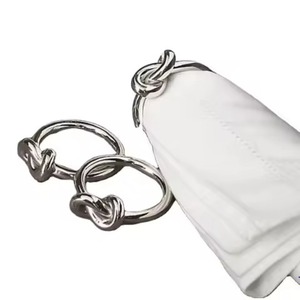 Anneau de serviette en métal de table, qualité supérieure, porte-mouchoirs fait à la main, anneau de serviette de luxe à la vente - Product Image 5