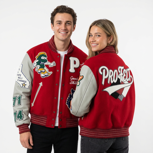 Chaqueta Universitaria de Béisbol con Parches de Chenilla Bordados Personalizados de Último Diseño 2026, Chaqueta Universitaria de Lana para Hombre - Product Image 6