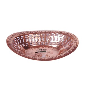 Cesta perforada de pan ovalada de cobre puro de alta calidad, platos para servir, restaurante, Hotel, hogar, panadería, cafés, Bar, fiestas de boda - Product Image 5