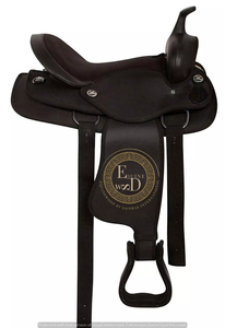 "Ensemble de selle de course à baril synthétique Western Premium léger, durable et confortable pour le rodéo, le trail et l'équitation Performance" - Product Image 3