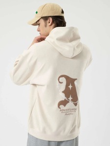 2024 meilleure vente hommes pull Style à capuche hiver chaud 100% coton polaire thermique sweats à capuche avec broderie automne uni teint - Product Image 3