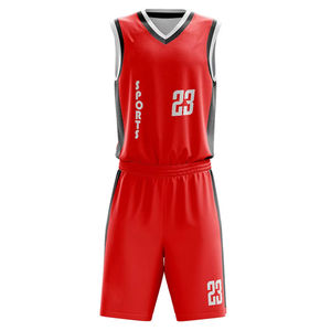 เสื้อบาสเก็ตบอลคอวีของผู้ชายเสื้อบาสเก็ตบอลออกแบบชื่อและโลโก้ของคุณได้ตามต้องการ - Product Image 4