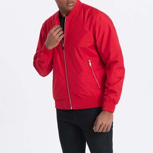 Chaqueta Bomber de Invierno para Hombre, Nueva, de Alta Calidad, Hecha a Medida, de Lona, Impermeable, Transpirable, Color Rojo - Product Image 5