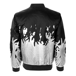 Custom Men's 100% Polyester Silk Bomber <b>Jacket</b> High Quality Winter Casual Style Zipper Closure <b>Light</b> New Printed XL Hooded - Product Image 4