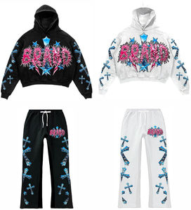 Hombres DTG DTF impreso chándal logotipo personalizado ropa deportiva al por mayor Atlético conjunto entrenamiento traje gimnasio correr moda - Product Image 1