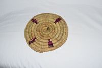 Tapis en osier Moroccan Soul pour tajine - Plateau de décoration pour la maison avec motif d'art populaire d'inspiration africaine