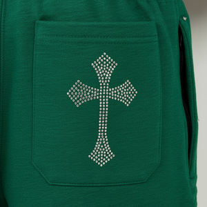 100% Cotton <b>Men</b> Summer Acid Wash <b>Shorts</b> Customizable High Street Vintage Casual French Terry Rhinestone <b>Fleece</b> <b>Men</b> <b>Shorts</b> - Product Image 5