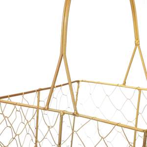 Cesta de Flores para Niña de las Flores en Oro Champán: Decoración de Boda (Imperfecta) - Product Image 3