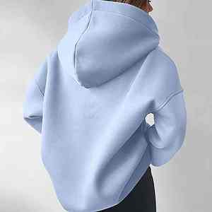 Women's Winter Velour Fleece Cotton Oversized V-Neck <b>Hoodies</b> Sweatshirts Long Sleeve Pullover Streetwear Front Casual <b>Comfy</b> Fall - Product Image 6