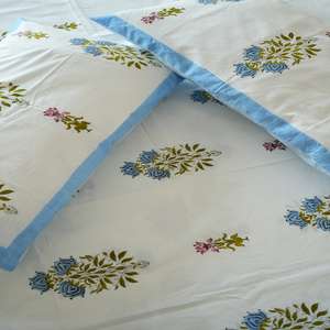 Ensemble de draps de lit de style hôtel en coton 100% de qualité supérieure, motif floral moderne, 400TC, imperméable, texture lisse, 3 pièces, drap-housse - Product Image 3