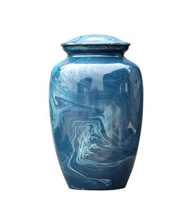 Adult Cremation Urns for Male/Female Funeral Urn for Human Ashes Decorative Urns for Ashes Large <b>Keepsake</b> <b>Box</b> (Sky-Blue) - Product Image 1