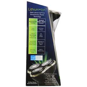 Rasoir rotatif à double et triple lame, tondeuse et tondeuse de précision, étanche IPX7, avec grille de rasage de rechange, système d'opération allemand, lavable - Product Image 3