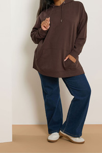 Sweat-shirt à capuche en tricot écologique personnalisé en gros pour femmes, taille plus, sweat-shirt à capuche d'hiver avec cordon de serrage cool et logo personnalisé - Product Image 4