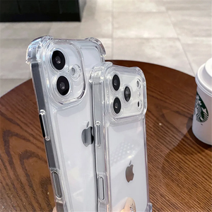 Transparent Phone Case For iPhone 15 16 17 Pro 11 12 13 14 <b>18</b> Pro Max Air Soft TPU Clear Shockproof Bumper Cover Funda - Product Image 3