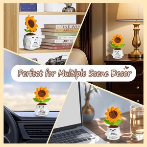 Cadeau de tournesol au crochet fait à la main pour maman anniversaire réfléchi fête des mères cadeau de noël de fille fils enfants - Product Image 6