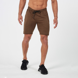 Nuevo estilo logotipo personalizado hombres entrenamiento en blanco pantalones cortos de sudor 100% algodón orgánico tela polar pantalones cortos de cáñamo - Product Image 1