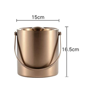 2025 diseño creativo plata Metal cubo de hielo exportador personalizado Nuevo Diseño Acero inoxidable champán hierro cubo de hielo a granel - Product Image 3