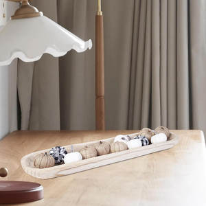 ถาดไม้แข็งทนทานทรงวงรีสีดำมีสไตล์และการผลิตที่มีคุณภาพสูงสำหรับขายส่งและขายปลีก - Product Image 3