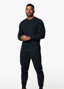 Chándal de lana de peso pesado transpirable para hombres con aspecto elegante y material duradero adecuado para gimnasio y uso diario - Product Image 2