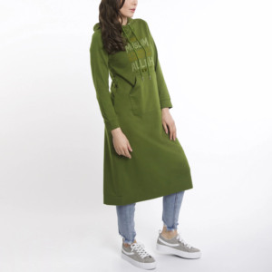 Sweat-shirt streetwear d'hiver, vêtements islamiques musulmans pour femmes, vêtements de sport à manches longues, abaya à capuche en polaire, robe modeste - Product Image 5