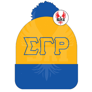 หมวกบีนนี่ถักปักลายชมรมซิกม่าแกมมาโร |   หมวกไหมพรมอะคริลิคปักลาย SGR Sorority สำหรับสุภาพสตรี แบบสั่งทำพิเศษ - Product Image 2