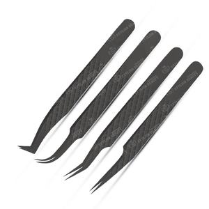 Pince à cils 45 degrés couleur arc-en-ciel avec logo personnalisé Nouveau design Pointe pointue en acier inoxydable - Product Image 4