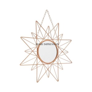 Miroir de décoration murale en métal fait à la main très exigeant Miroir mural décoratif de bureau et de café de conception attrayante de qualité supérieure - Product Image 3