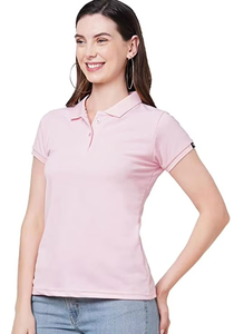 Camiseta de polo de algodón 100% para mujer, Camisa de rayas informal deportiva transpirable de verano con bordado disponible en varios colores - Product Image 6
