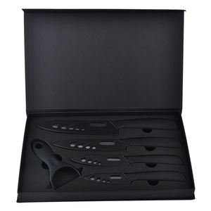 Boîte cadeau Offre Spéciale disponible lame noire 3 + 4 + 5 + 6 pouces cuisine nano ensemble de couteaux en céramique. - Product Image 6