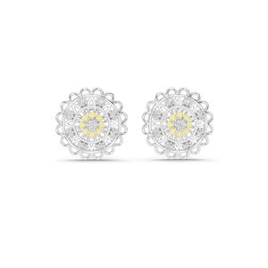 ต่างหูเพชร Floral Lab 0.222 กะรัต VVS-VS DEF เพชร CVD และมอยส์ซาไนต์ ทอง 18K, 14K, 10K และเงิน 925 สีโรสโกลด์, สีเหลือง - Product Image 6