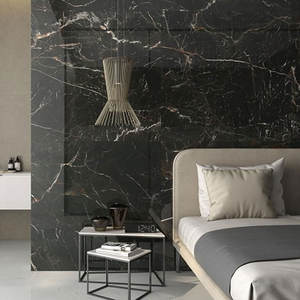 Nouvelle arrivée Marine Black Marble Stone Dalles de pierre naturelle de surface polie de qualité véritable offertes à un prix de marché compétitif - Product Image 3