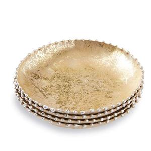 ชุดที่รองแก้วเครื่องดื่มโรสโกลด์ทุบทรงสี่เหลี่ยมทำจากสแตนเลส4ชิ้น - Product Image 4