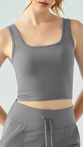 Camisetas sin mangas de entrenamiento para mujer, camisetas sin mangas para gimnasio, camisetas atléticas para Yoga, camiseta para Yoga - Product Image 5