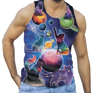 Premium personnalisé décontracté élégant débardeur qualité 3D imprimé hommes débardeur 100% coton séchage rapide été Gym maillots - Product Image 6