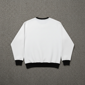 Sweat-shirts et pulls à capuche sur mesure, coupe ample, 100% coton, 400 GSM, poids lourd, col rond, blocs de couleur, logo brodé personnalisé - Product Image 3