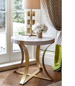 Table d'appoint en fer et marbre pour la décoration de la maison avec une structure durable et un design de meubles élégant - Product Image 2