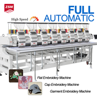 Machine à broder industrielle numérique à 8 têtes, entièrement automatique, multi-têtes, 12/15 aiguilles
