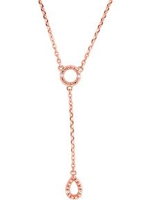 Style sophistiqué élégant 14K or rose 18 pouces Lariat Y collier élégant Moissanite colliers Collection en gros - Product Image 3