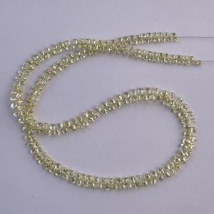 4mm 6mm Natural amarillo claro LC Fancy Color diamante facetado gotas Briolette cuentas Strand diamantes gota Real fina pulsera de lujo - Product Image 3