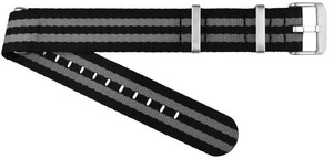 Bracelets unisexes en nylon B10 20-22 mm pour montres connectées, noir et gris, résistants à l'eau, respirants, souples, réglables, avec boucle en acier inoxydable - Product Image 6