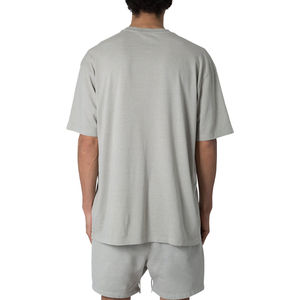 Ropa de calle con cuello redondo para hombre, conjuntos de pantalones cortos de gran tamaño, conjunto corto de moda de algodón 100%, camiseta y chándal corto - Product Image 3