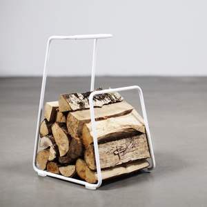 Outdoor heavy duty black iron <b>log</b> rack for stacking split <b>logs</b> and keeping them ventilated to prevent dampness - Product Image 6